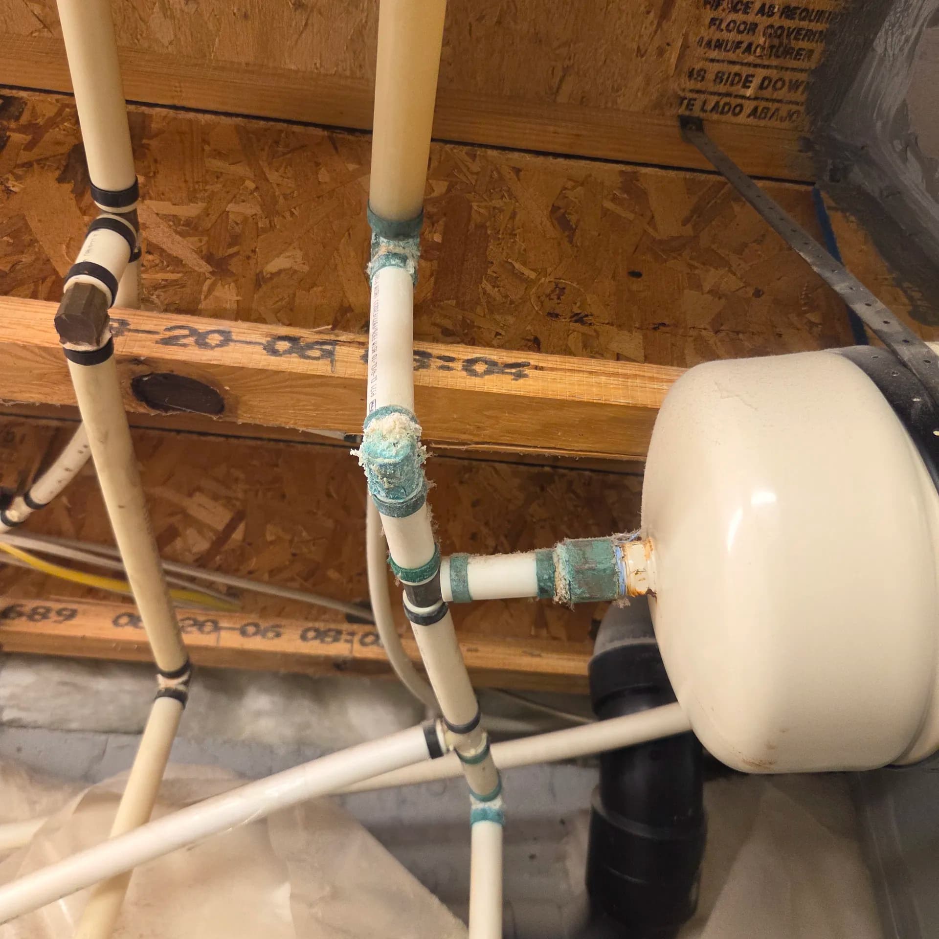PEX fittings on a Utah residential water-supply repipe by AYSP