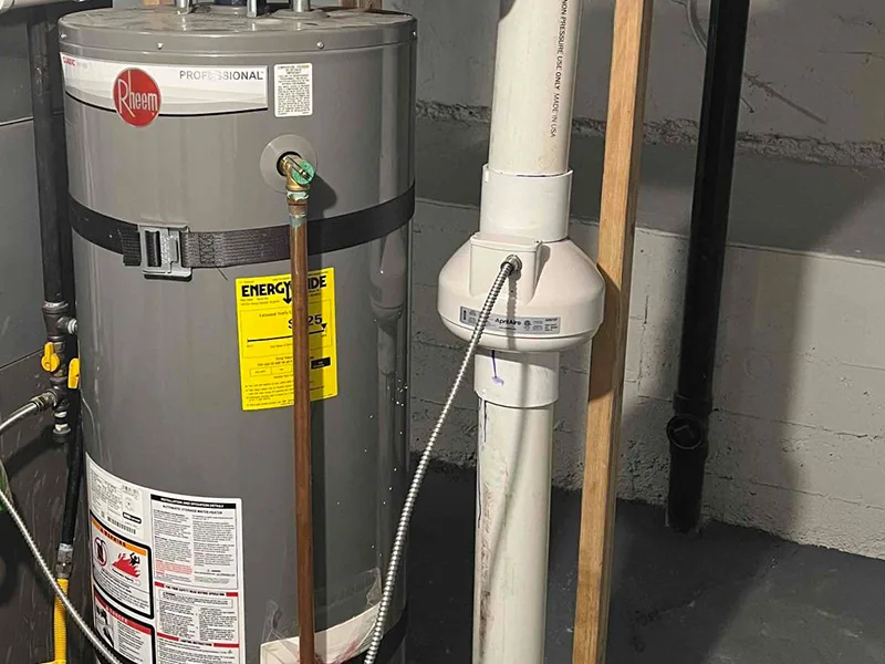 Radon mitigation install