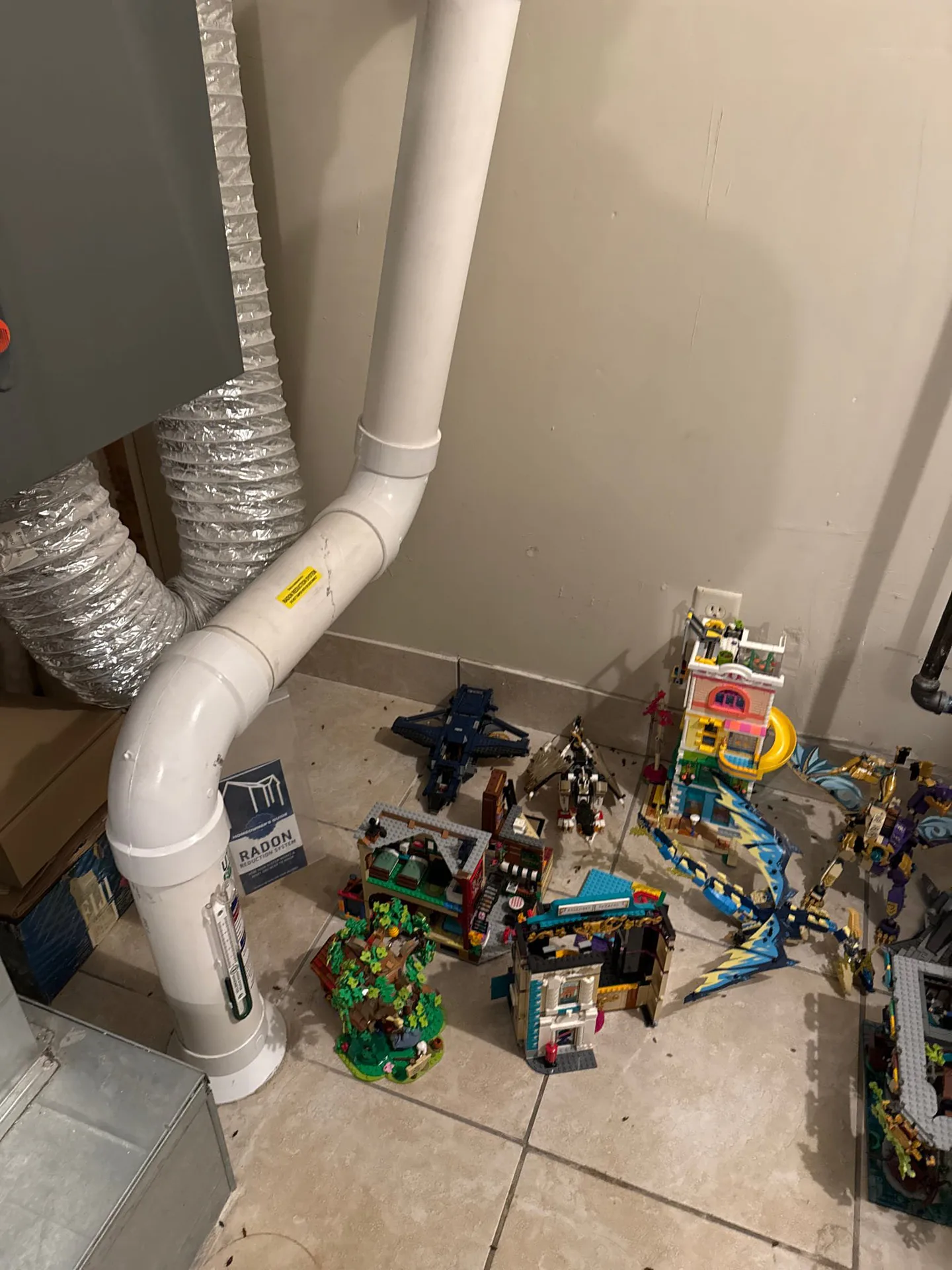 Radon mitigation install