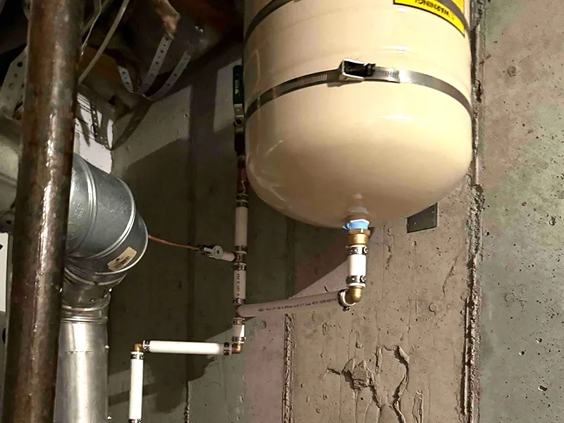 Expansion tank install