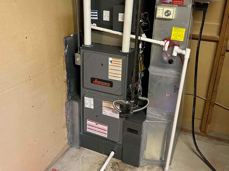 High-efficiency 96% AFUE furnace and matched coil install by AYSP