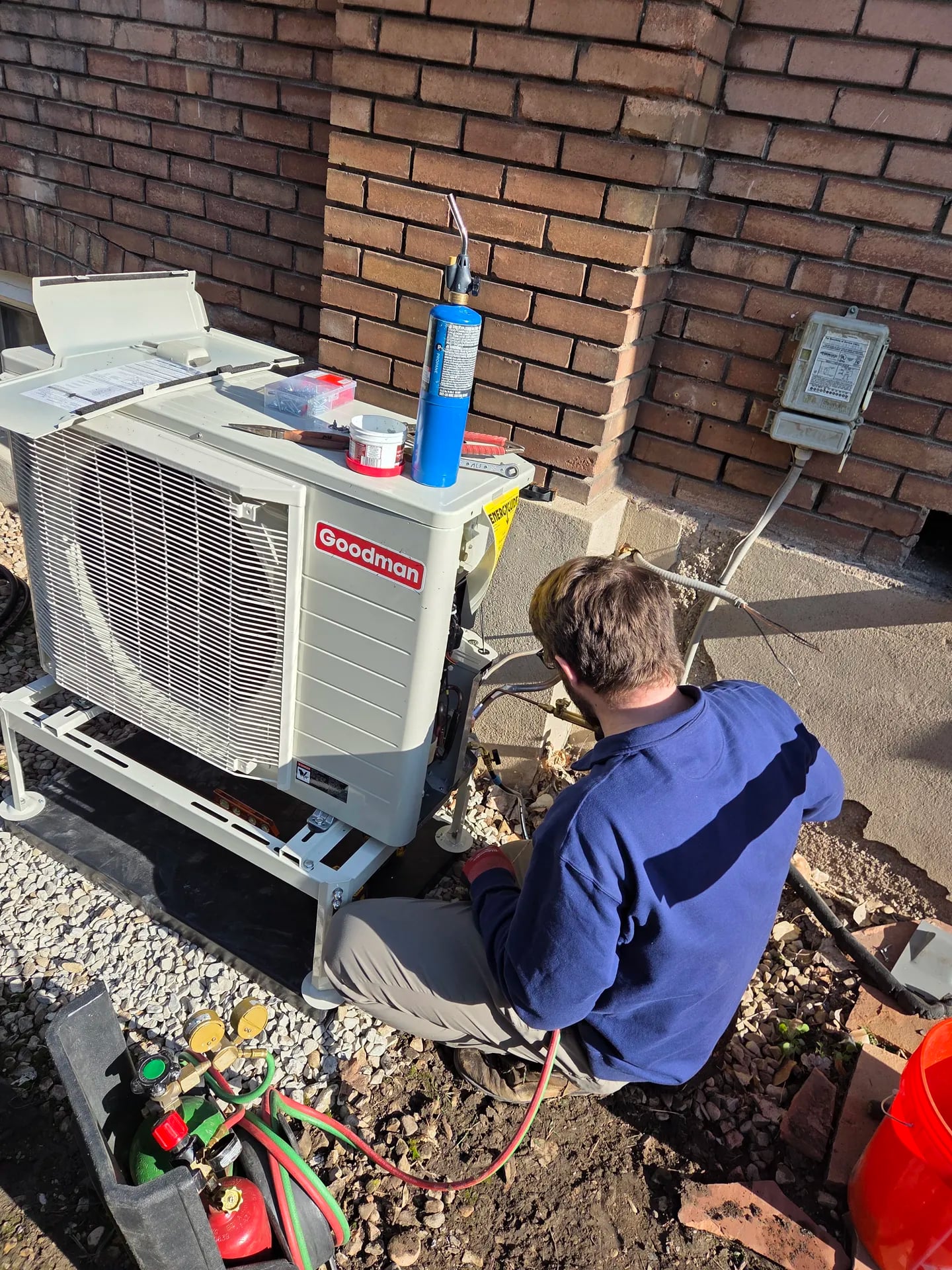 AC install in progress