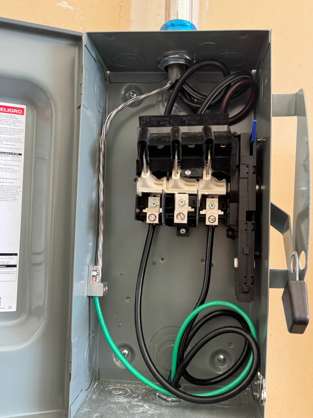An EV charger install, permitted and inspected