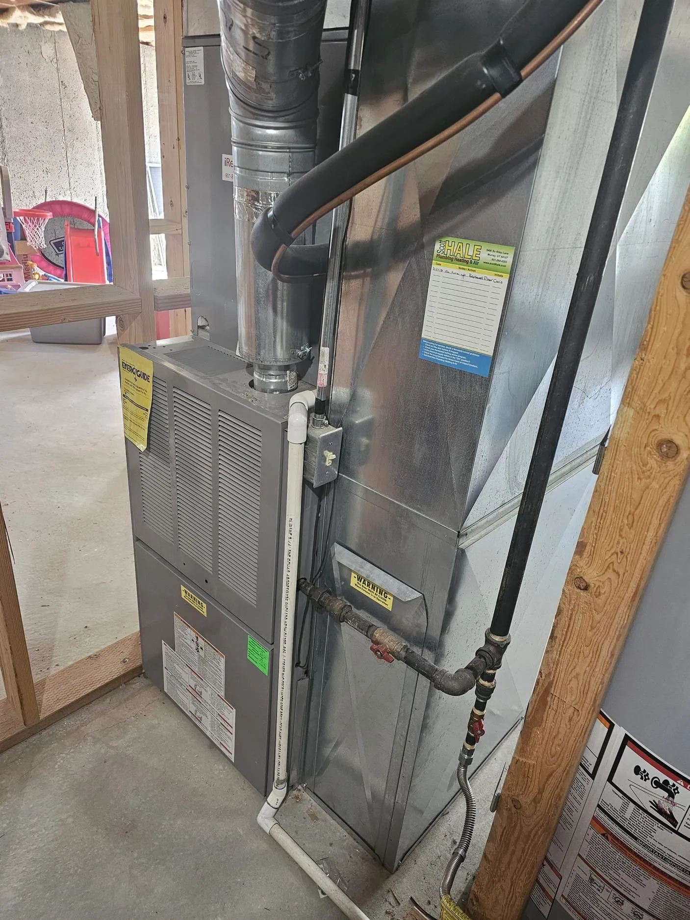 A high-efficiency furnace replacement by our install team