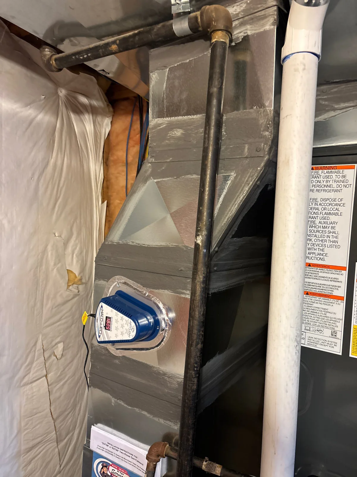 Air quality system installation