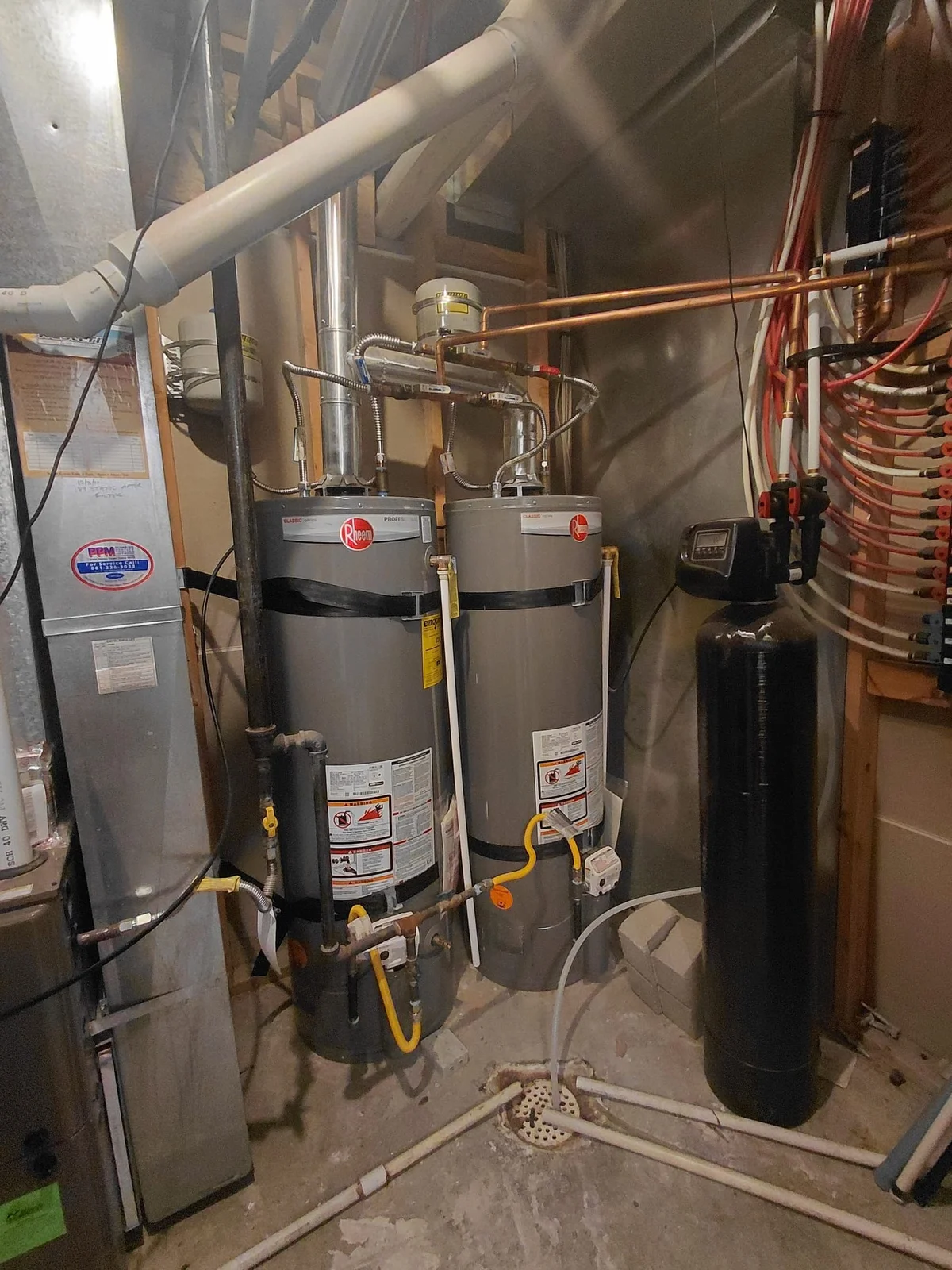 A softener install sized for Utah's hard water